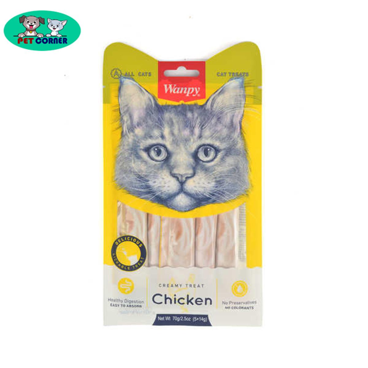 Picture of Wanpy Creamy Lickable Treats For Cat 70 gm 5x14g