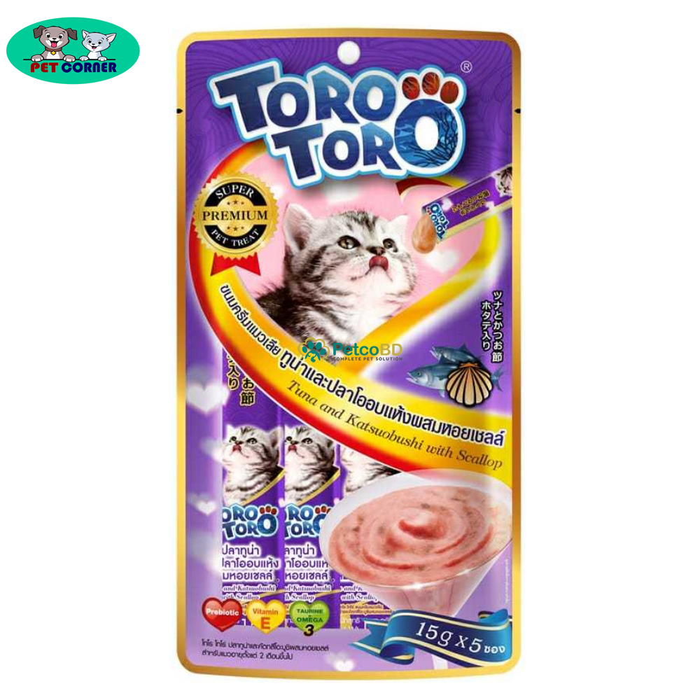 Picture of Toro Toro Lickable Cat Treat Tuna and Katsuobushi with Scallop 15g x 5pcs