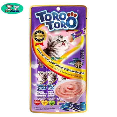 Picture of Toro Toro Lickable Cat Treat Tuna and Katsuobushi with Scallop 15g x 5pcs