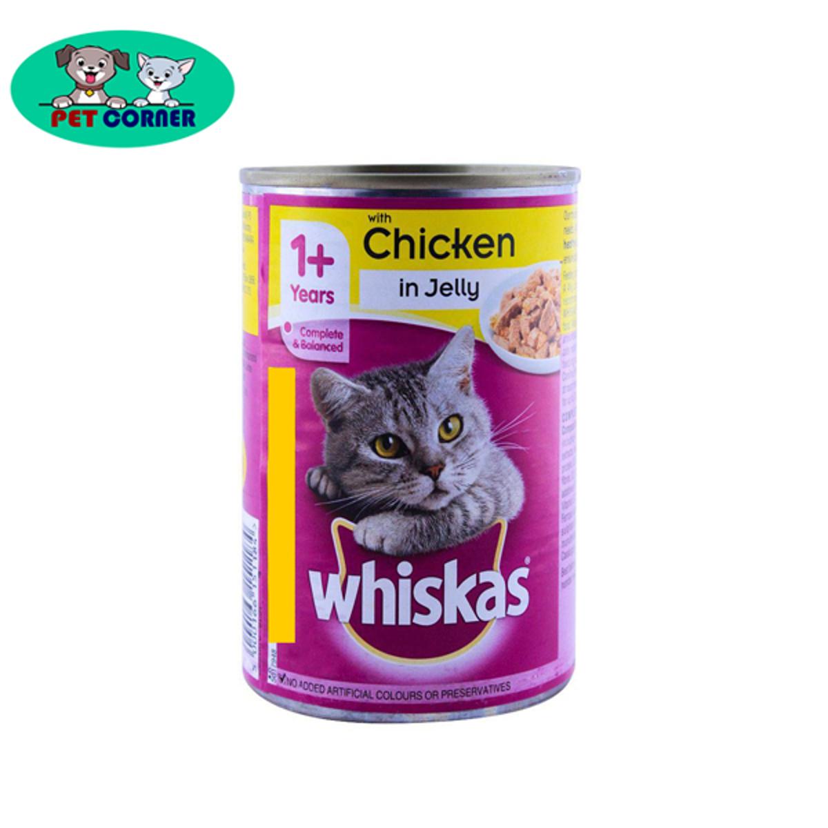 Picture of WHISKAS Adult  Can with Chicken in Jelly 390g(Uk)