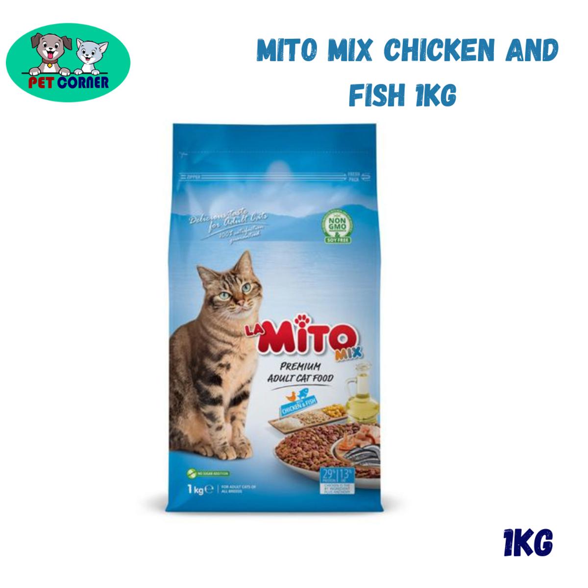Picture of Mito Mix Adult Cat Food Chicken and Fish 1Kg
