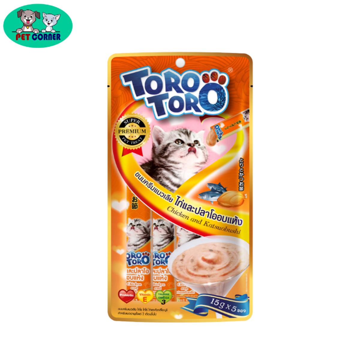 Picture of Toro Toro Lickable Cat Treat Chicken & Katsuobushi 15g x 5Pcs
