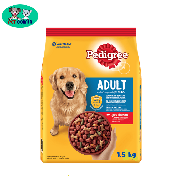 Picture of Pedigree Adult Dog Food Beef and Vegetable Flavour 1.5kg