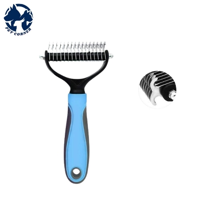 Picture of Pet Grooming Tool Double Sided Undercoat Rake for Cats and Dogs