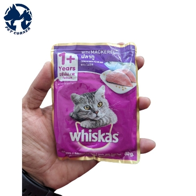 Picture of Whiskas adult Pouch Mackerel Flavour 80gm (Wet Food)