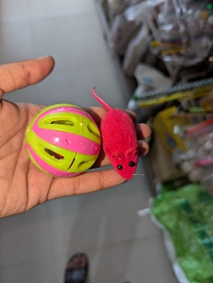 Picture of Mouse Cat Toy One piece & Cat Plastic Ball one Piece(Mouse+Ball)