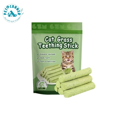 Picture of Cat Grass Teething Stick for Control Hairball,Nutrition and Cleaning teeth 30 gm(6 pcs)