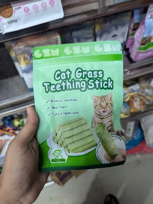 Picture of Cat Grass Teething Stick for Control Hairball,Nutrition and Cleaning teeth 30 gm(6 pcs)