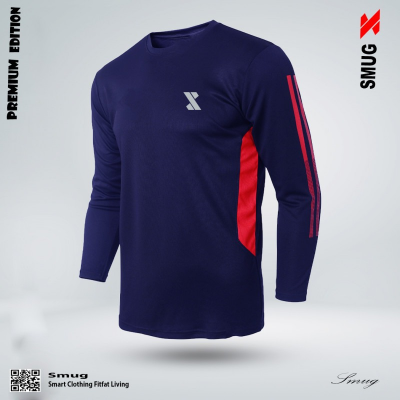 Picture of SMUG Premium Full Sleeve T-shirt Combo 3 pcs- Black , Navy and Sky blue