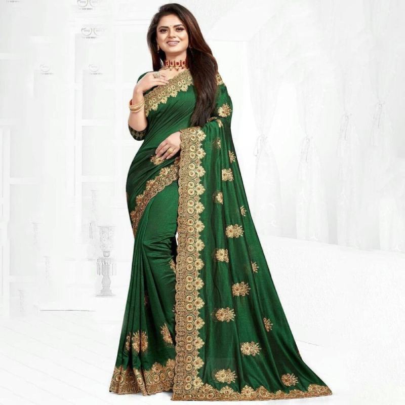 Picture of Georgette Embroidered High-Quality Stylish Saree for Women