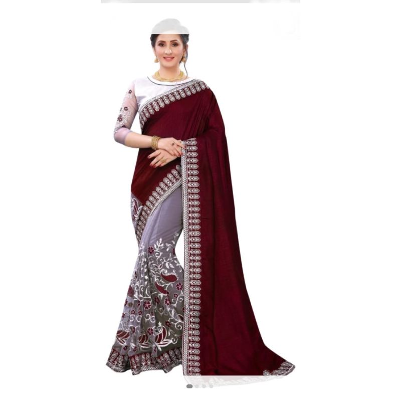 Picture of Georgette High Quality Stylish Saree. Saree with Blouse for Women