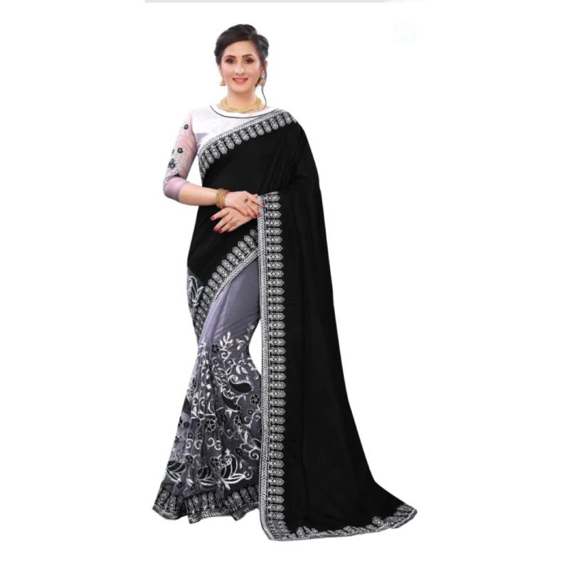Picture of Georgette High Quality Stylish Saree. Saree with Blouse for Women
