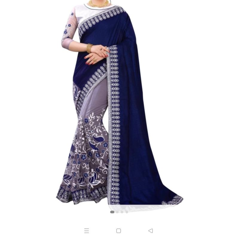 Picture of Georgette High Quality Stylish Saree. Saree with Blouse for Women