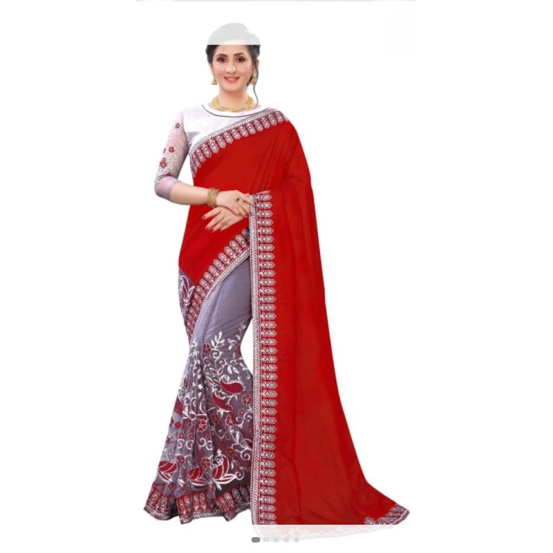 Picture of Georgette High Quality Stylish Saree. Saree with Blouse for Women