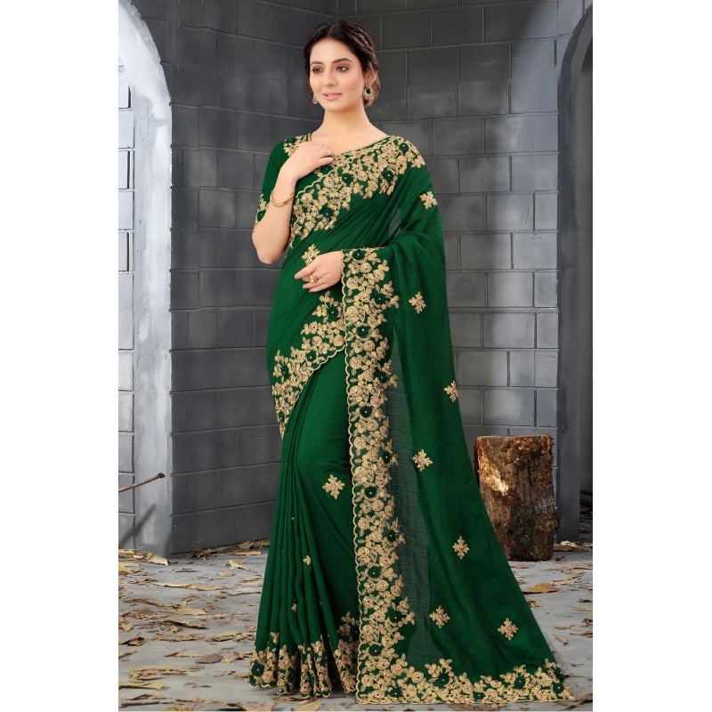 Picture of Georgette Embroidery High Quality Stylish Saree for Women