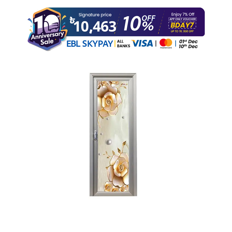 Picture of Protector Aluminium Glass Door Gold Rose RH 82'' *30''