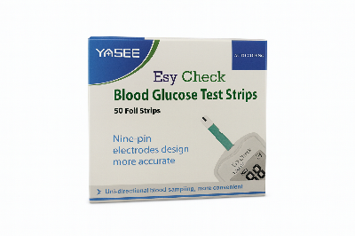 Picture of Easy Check Yasee blood glucose strips 50 pes foyel pk AC-303