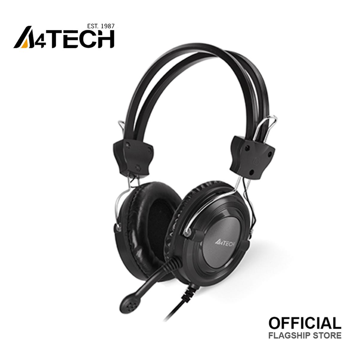 Picture of A4TECH HS-19 Headphone - Stereo Sound - Noise-cancelling Mic - 3.5mm Plug - Black