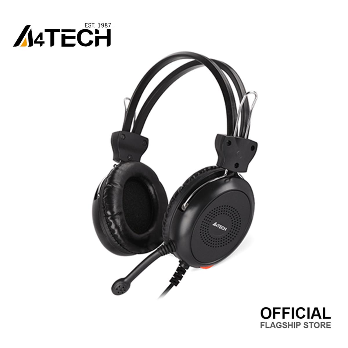 Picture of A4tech HS-30 Headphone -  Comfort-Fit - Stereo Sound - Noise-cancelling Mic - 3.5mm Plug - Black