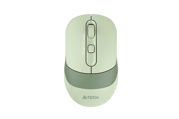 Picture of A4tech FB10CS Silent Click Multimode Rechargeable Wireless Mouse - Bluetooth + 2.4G - Connects upto 3 Devices - 1200 to 2400 DPI - Type C Charging - For PC/Laptop/Tablet/Smart TV - Stone Black/Ash Blue/Matcha Green/Baby Pink