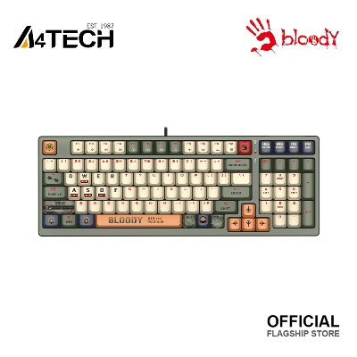 Picture of A4tech Bloody S98 Aviator Edition (Red Switch) RGB Gaming Mechanical Keyboard - 98-Key Style - Bloody BLMS Customize Mechanical Switch - Hot-Swappable