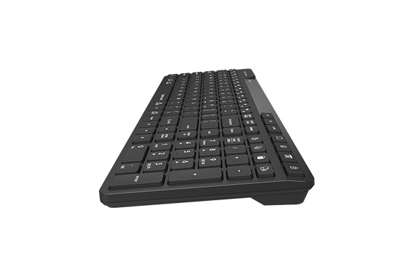 Picture of A4tech FBK27C AS Fstyler Wireless Rechargeable Keyboard - Black - Dual Connectivity Mode - Quiet Key Keyboard, Compact & Trendy - Operation Range: 5~10 m - Operating System Swap -  Wide Compatibility