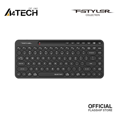 Picture of A4tech FBK36C AS Fstyler Compact Wireless Keyboard - Black - Dual Connectivity Mode  - Operating System Swap - Operation Range: 5~10 m - Quiet Key Keyboard, Compact & Trendy - Wide Compatibility
