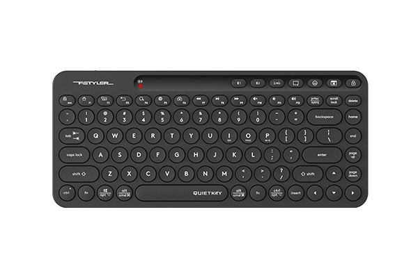 Picture of A4tech FBK36C AS Fstyler Compact Wireless Keyboard - Black - Dual Connectivity Mode  - Operating System Swap - Operation Range: 5~10 m - Quiet Key Keyboard, Compact & Trendy - Wide Compatibility