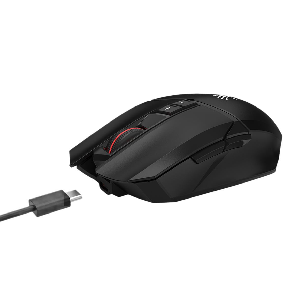 Picture of A4 TECH BLOODY R36 ULTRA STONE BLACK WAVELINK FULL SPEED DUAL MODE WIRELESS + USB TYPE C GAMING MOUSE