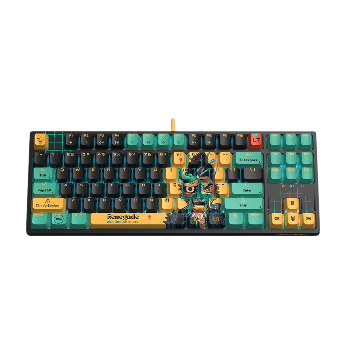 Picture of A4 TECH BLOODY AT87 PROXY BOOM RGB ALPHA OPTICAL SWITCH SAVAGE IMPACT 87 KEYS PBT KEYCAP USB MECHANICAL GAMING KEYBOARD