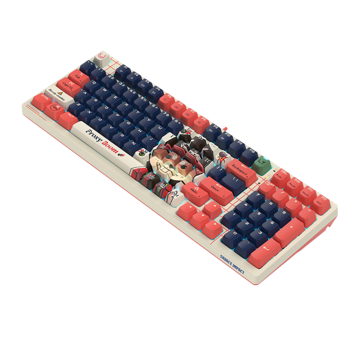 Picture of A4 TECH BLOODY AT98 PROXY BOOM RGB ALPHA OPTICAL SWITCH SAVAGE IMPACT 98 KEYS PBT KEYCAP USB MECHANICAL GAMING KEYBOARD