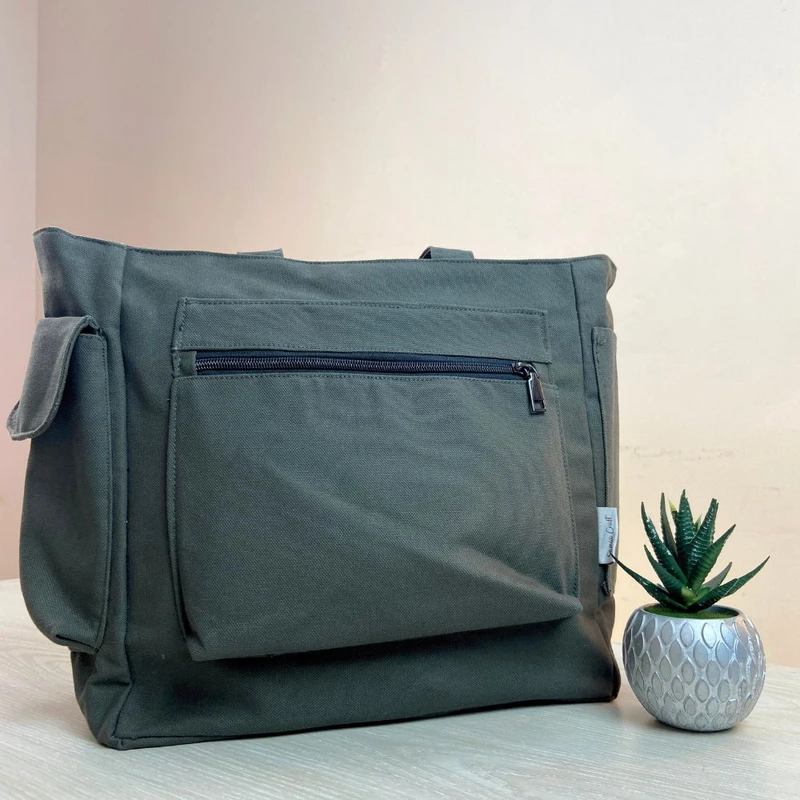 Picture of Large Shoulder Bag Deep Olive Color