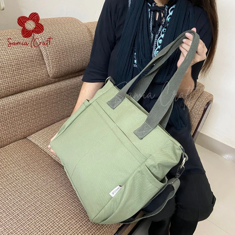 Picture of Light Green Large Shoulder Bag With Long Strap