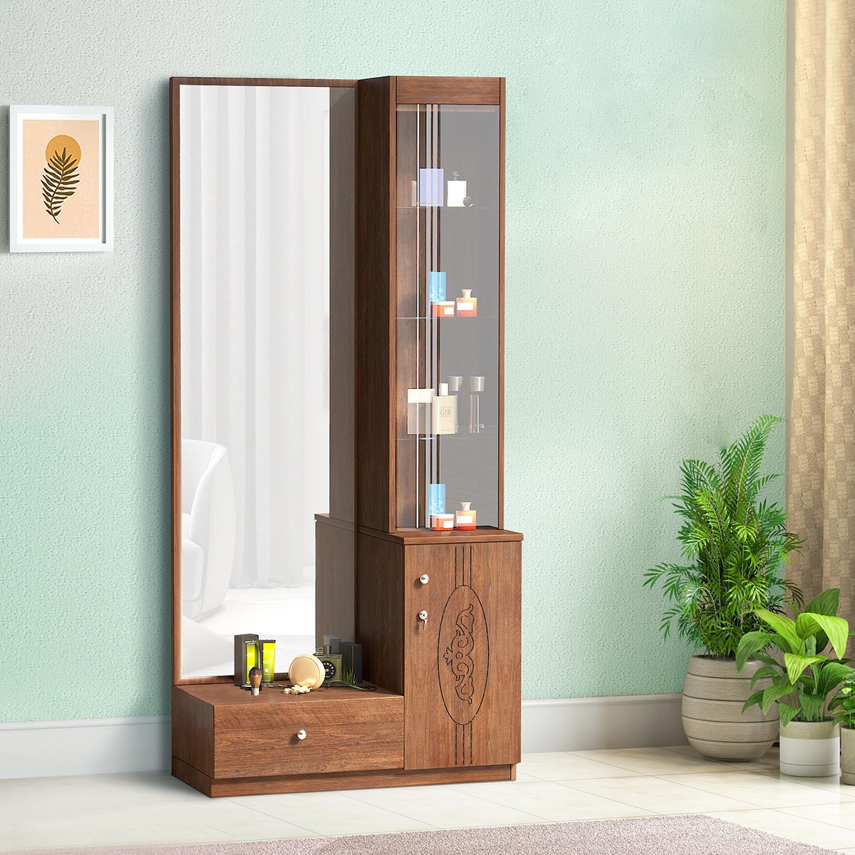 Picture of Regal Flores Laminated Board Dressing Table Antique