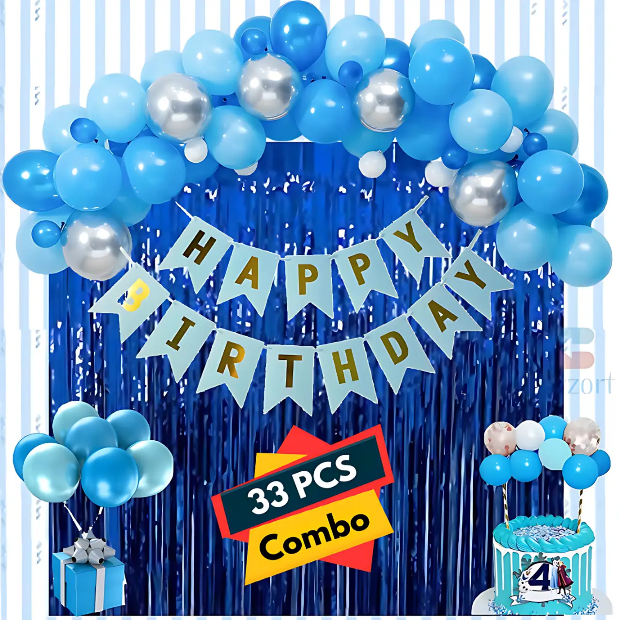 Birthday Decoration Combo Blue Theme