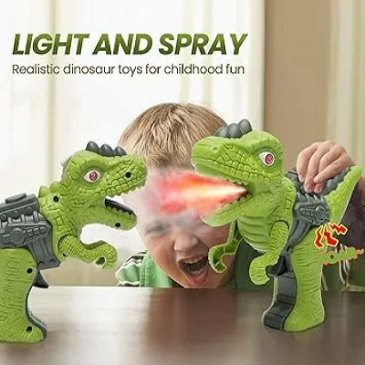 Picture of Realistic T-Rex Roar & Glow Fog Blaster – Mist-Spraying Dinosaur Toy Gun with LED Lights and Authentic Sound Effects