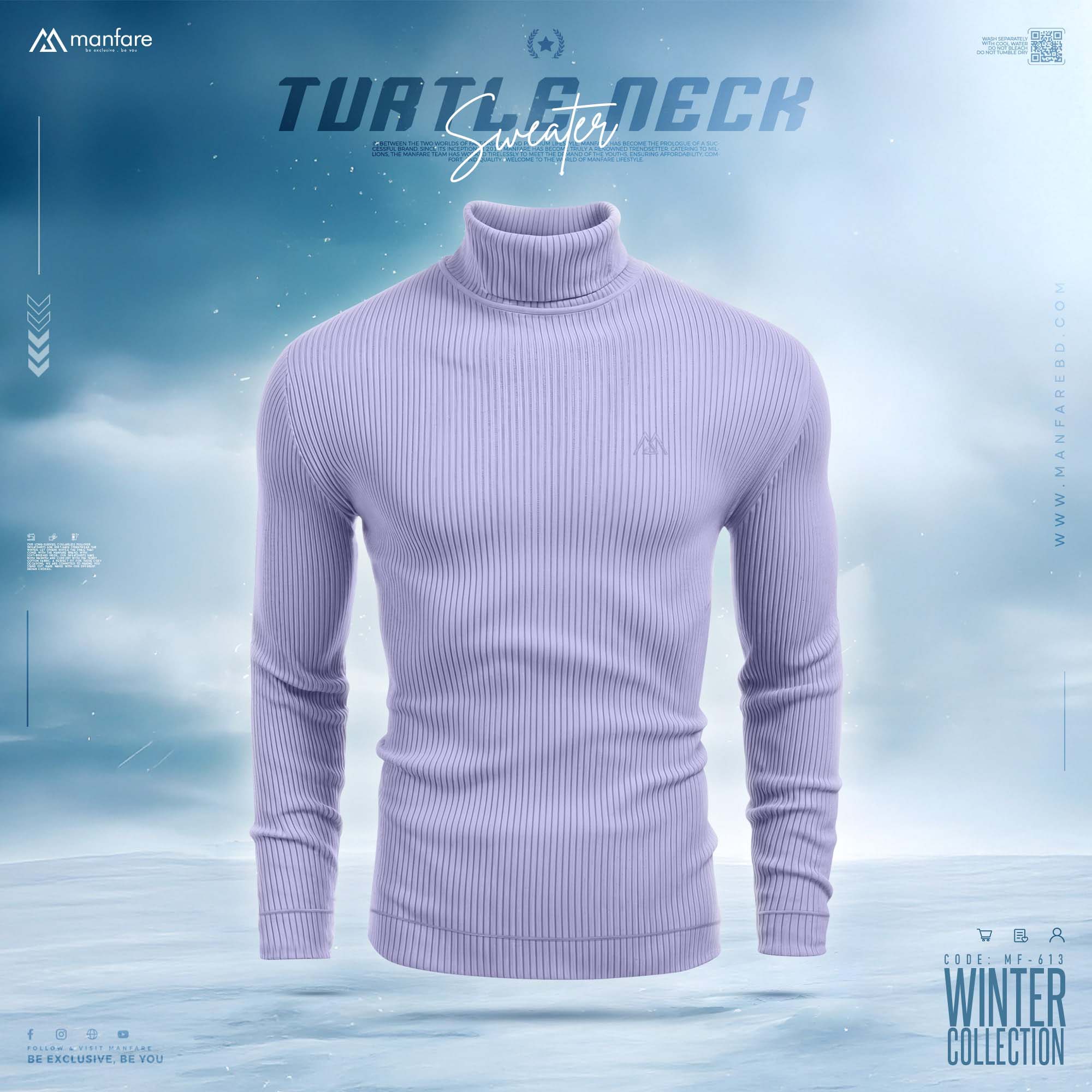 Picture of Turtle Neck Premium Rib Fabrics Sweater For Men | MF-613