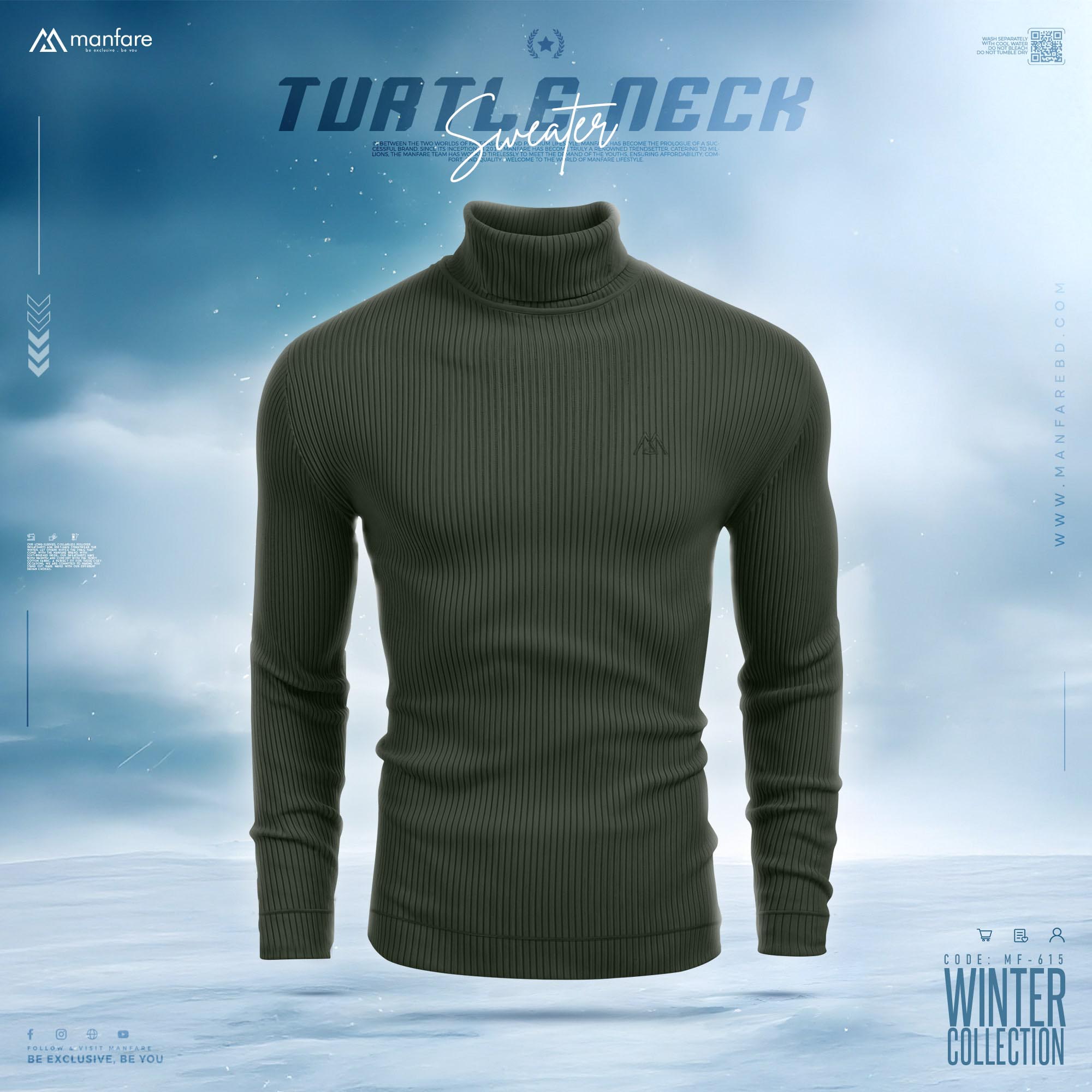 Picture of Turtle Neck Premium Rib Fabrics Sweater For Men | MF-615