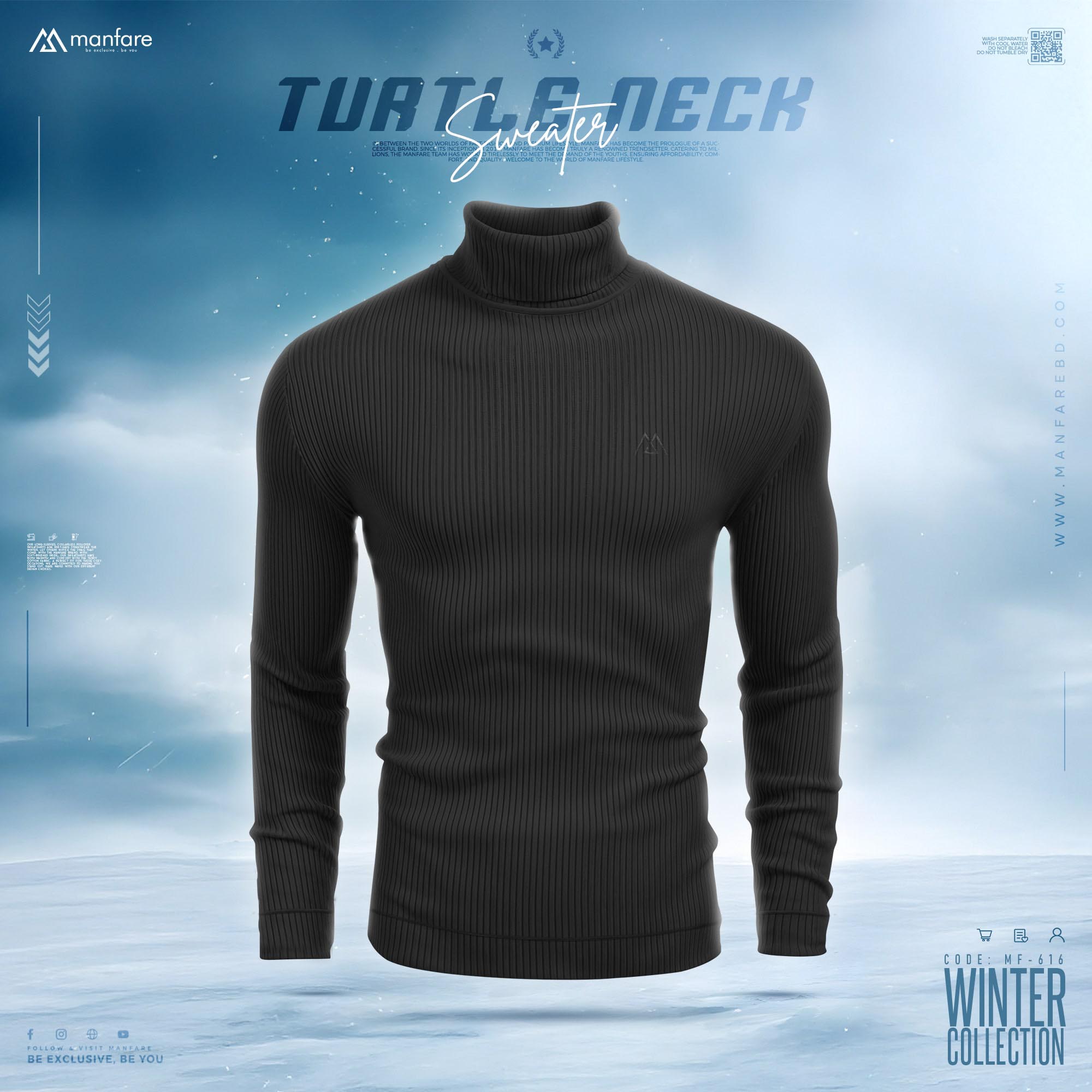 Picture of Turtle Neck Premium Rib Fabrics Sweater For Men | MF-616