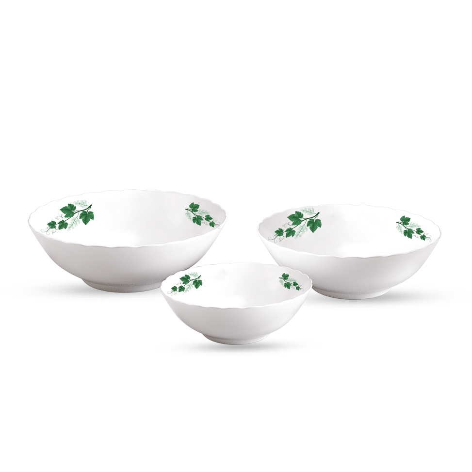 Picture of 3Pcs Wave Bowl Set-Green Classic