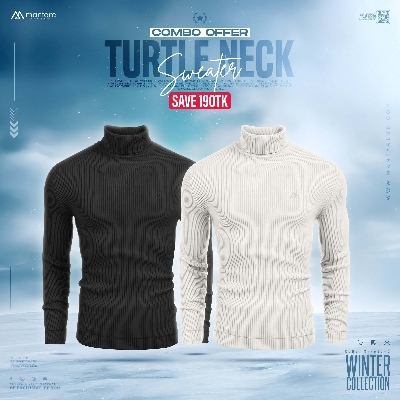 Picture of Turtle Neck Premium Rib Fabrics Sweater For Men I MF-620-C | 2 Pcs Combo Offer I Save 190tk