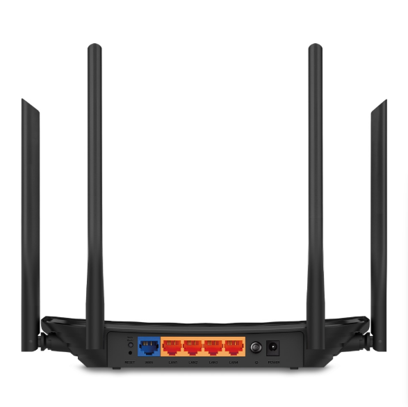 Picture of TP-Link Archer C50 Black AC1200 Wi-Fi Dual Band Router, 4 x 10/100 Mbps Fast Ethernet Ports, Supports MU-MIMO, Beamforming, Guest WiFi, Access Point Mode, IPv6 and Parental Controls