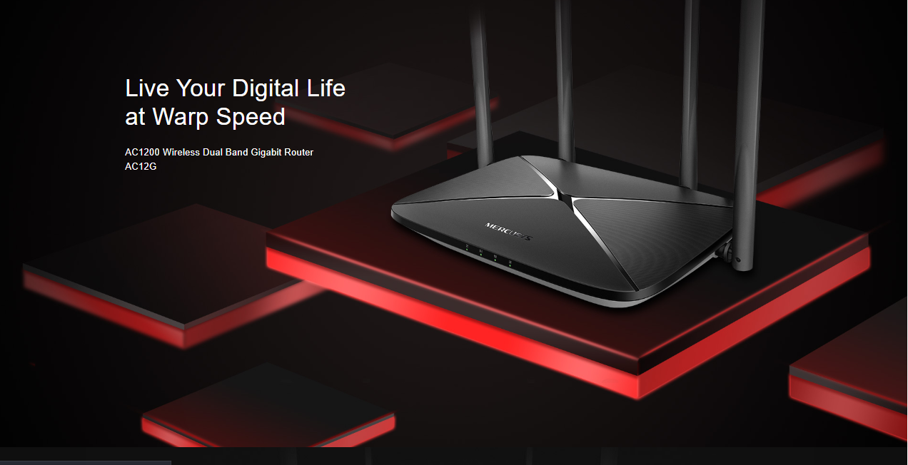 Picture of Mercusys AC12G AC1300 Wireless Dual Band Gigabit Router with MIMO