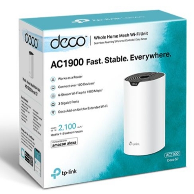 Picture of TP-Link Deco S7 AC1900 1 Pack Whole Home Mesh Wi-Fi System Smart Router 100 Device Capacity 1900 Mbps Dual-Band with Gigabit Ports