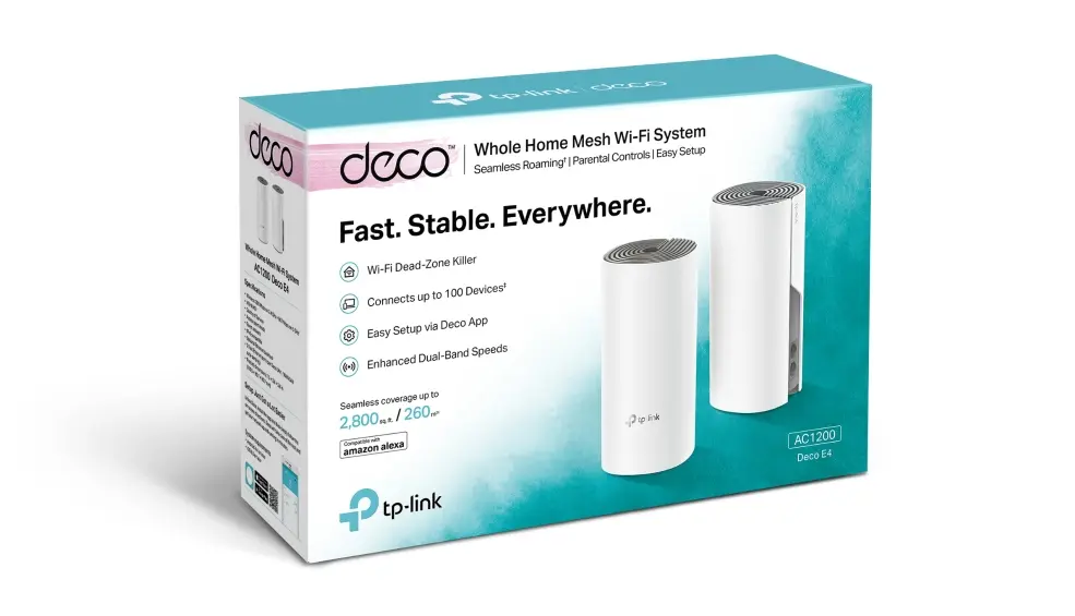 Picture of TP-Link Deco E4 2 Pack AC1200 Home Mesh Wi-Fi Unit