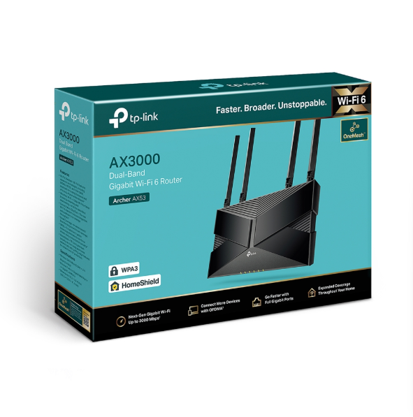 Picture of TP-Link Archer AX53  AX3000 Dual-Band Gigabit Wi-Fi 6 Router