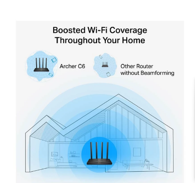 Picture of TP-Link Archer C6 V6.0 AC1200 Mbps Gigabit Dual-Band Wi-Fi 5 Router