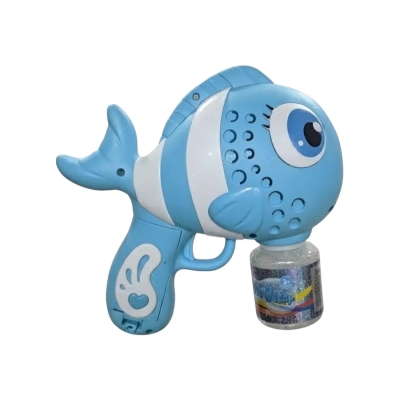 Picture of Hot Sale Cartoon Pattern Clown Fish Electric Bubble Gun Toy Summer Outdoor Plastic Bubble Water Machine