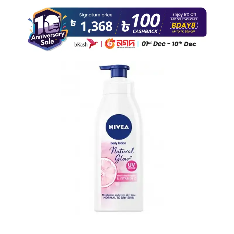 Picture of International Product Nivea Even Tone Body Lotion, Natural Glow Complex & Vitamin C, UV Protection, All Skin Types, 400ml