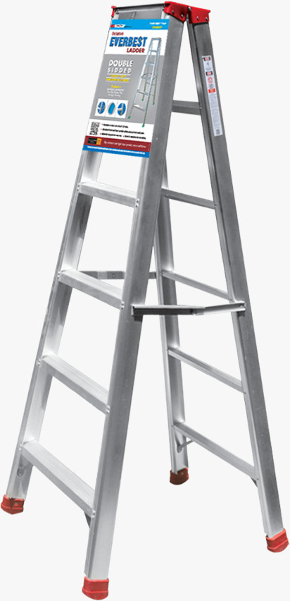 Picture of High Quality Double Sided Heavy Duty Industrial Ladder 6 to 23 Steps Strong Durable Safe Multipurpose Work Ladder